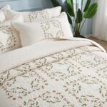 غطاء سرير بحشوة مضغوطة Florid Floral نفرين 3 قطع (1)