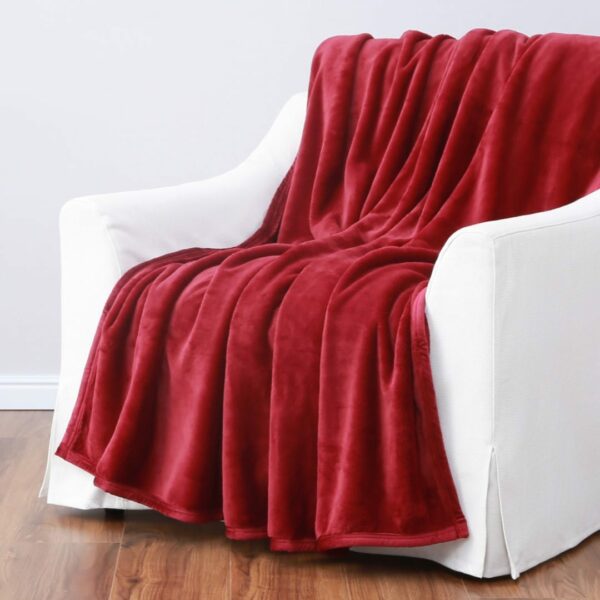 Comfy بطانية فرو احمر (1)